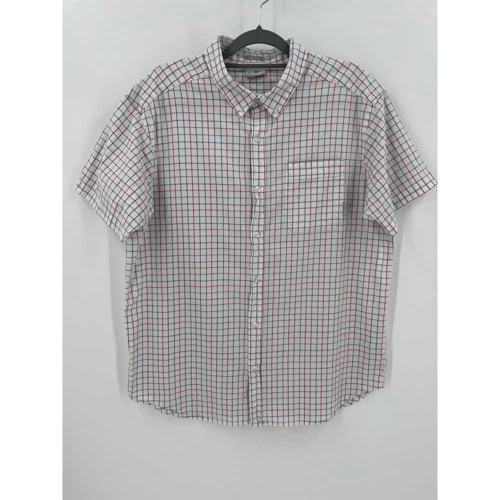 Columbia Sportswear Mens XL Plaid Short Sleeve Button Down Shirt Cotton Stretch
